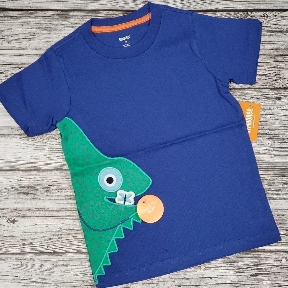 Lizard T-Shirt, Toucan Tank Top, and Plaid Shorts Outfit Gymboree NWT